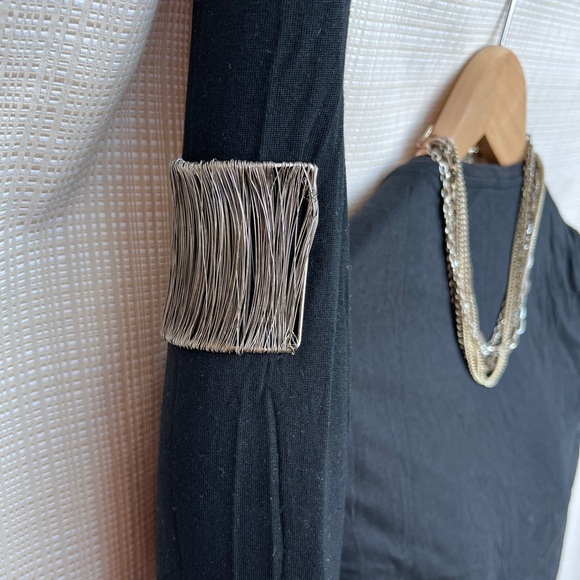 Mixed Metal Chain Layered Necklace & Cuff Set Apocalyptic Dystopian Grunge - Picture 8 of 16